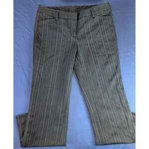 Mixit Stretch Dress Pants Women's Size 8 Black Striped Metallic Career